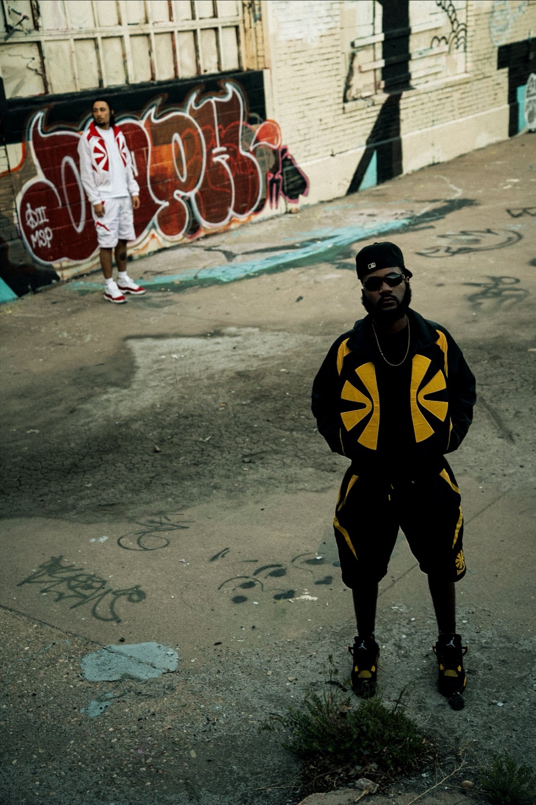 Black & Yellow Trax Jacket, on model